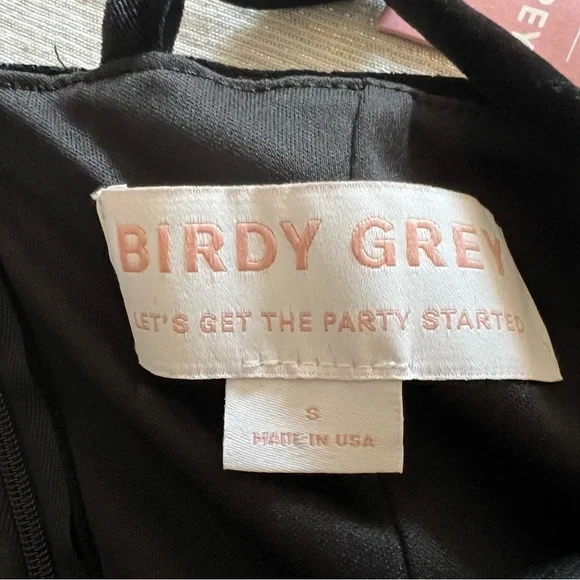 Birdy grey Ash velvet dress Ladies size small Black classic stretch gown - Picture 6 of 9